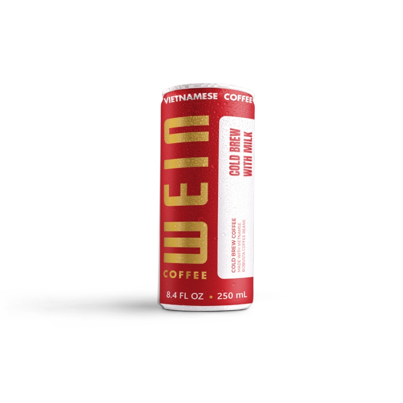cold brew coffee with milk   coffee can   wein coffee