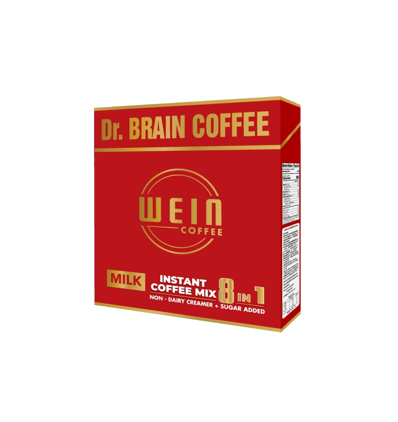 DR. BRAIN COFFEE 8 IN 1 - BOOST BRAIN POWER - MILK COFFEE 8 IN 1 - TĂNG CƯỜNG NĂNG LƯỢNG TRÍ NÃO